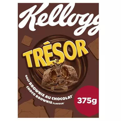 Céréales TRESOR choco brownie kellogg's, paquet 375g