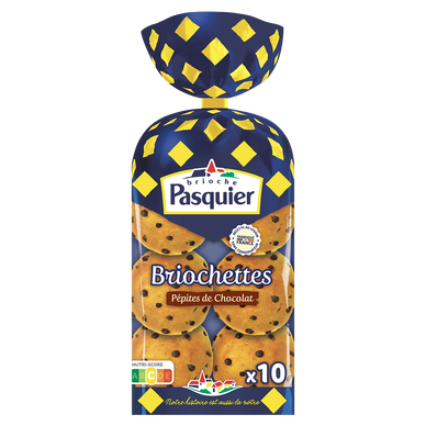 Briochettes aux pépites de chocolat PASQUIER x10 400g