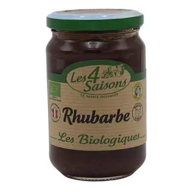 Confiture de rhubarbe bio 4 SAISONS, 360g