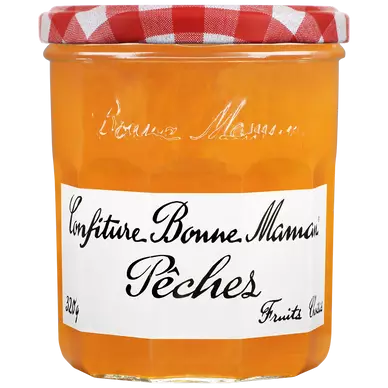 Confiture pêches BONNE MAMAN, bocal de 320g