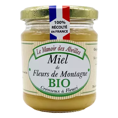 Miel de fleurs de montagne bio MANOIR DES ABEILLES 250g