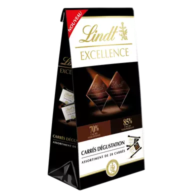 Assort.mini excellence choco.nr 70% et 80% LINDTx28 154g