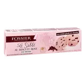 Biscuits Sablés au biscuit rose et pépites de chocolat, FOSSIER, paquet de 110g