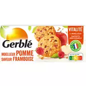 Biscuits moelleux pomme framboise GERBLE - x6, 138g