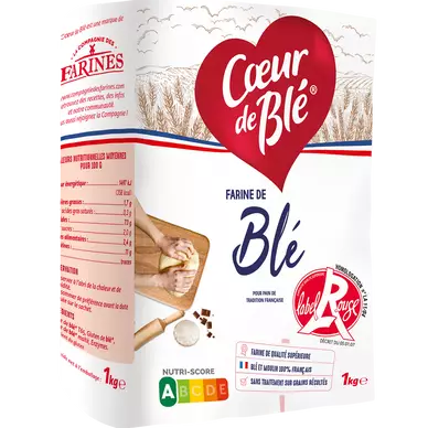 Farine de blé label rouge t65 La compagnie des farines, 1kg