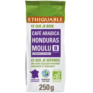 Café moulu Bio ETHIQUABLE N°4 - Honduras - 250g