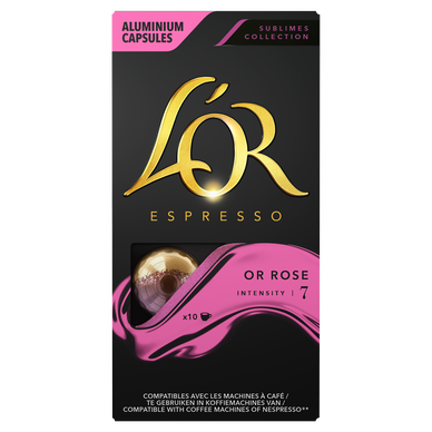 Café capsules L'OR ESPRESSO OR Rose N°7 - Compatible NESPRESSO - x10