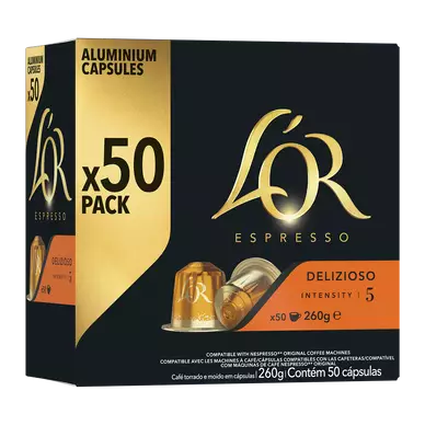 Café capsules L'OR ESPRESSO Delizioso N°5 - Compatible NESPRESSO - x50