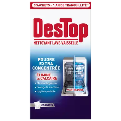 Nettoyant lave-vaisselle poudre extra concentrée DESTOP 3x50g
