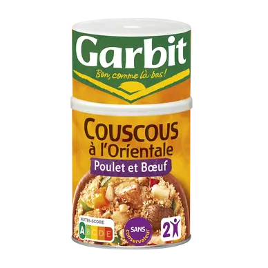 Couscous royal poulet et boeuf GARBIT, boîte 3/2, 980g