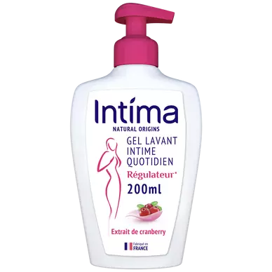 Gel Lavant Toilette Intime Natural Régulateur Cranberry - INTIMA - 200ml
