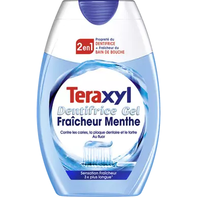 Dentifrice liquide 2 en 1 fraicheur menthe TERAXYL, tube 75ml